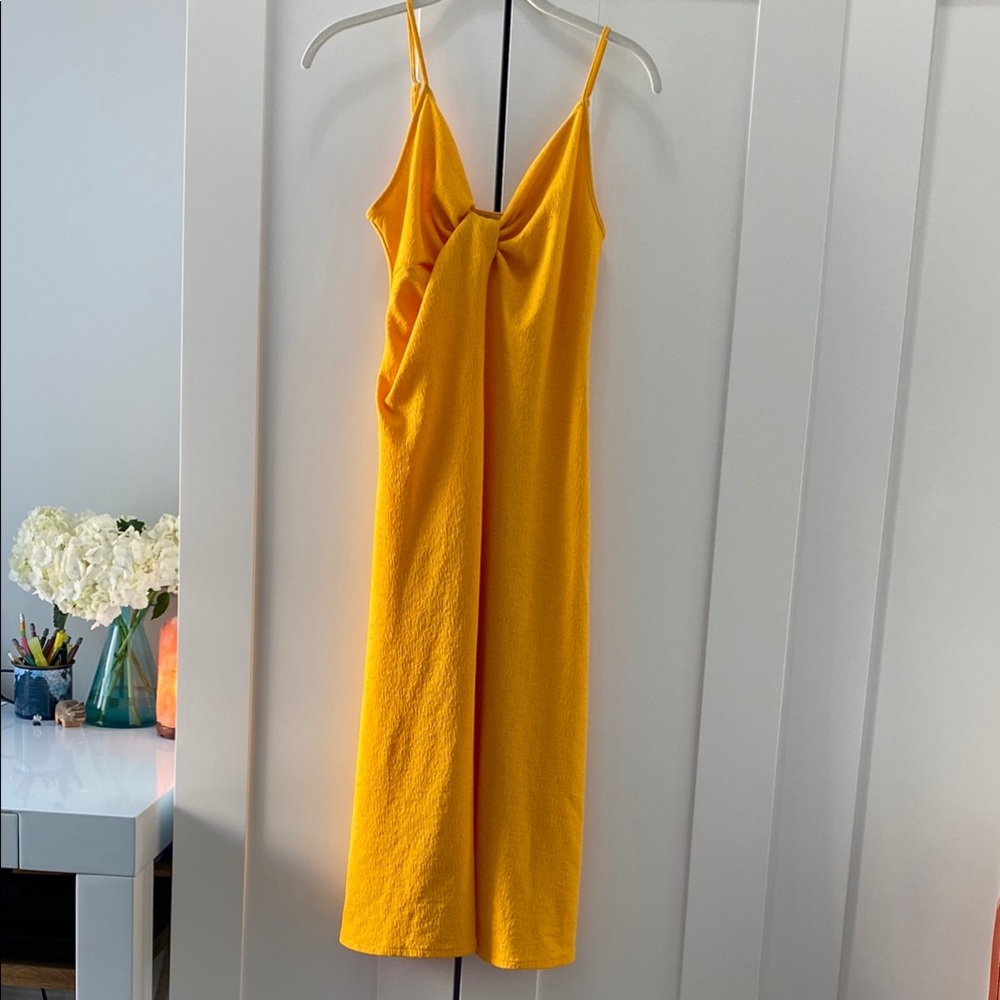 H&M Yellow Spaghetti Strap Dress